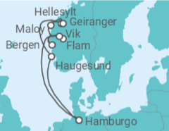 Itinerário do Cruzeiro Noruega - Costa Cruzeiros