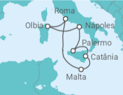 Itinerário do Cruzeiro Malta, Itália - AIDA