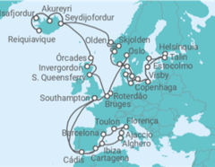 Itinerário do Cruzeiro Volta ao mundo - Princess Cruises