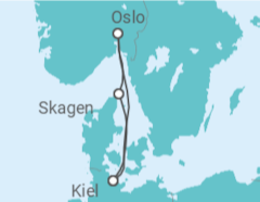 Itinerário do Cruzeiro Noruega - AIDA