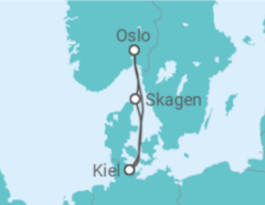 Itinerário do Cruzeiro Noruega - AIDA