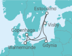 Itinerário do Cruzeiro Suécia, Polónia, Dinamarca - AIDA