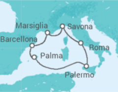 Itinerário do Cruzeiro Noruega, Alemanha, Letónia, Estónia, Finlândia, Suécia - AIDA
