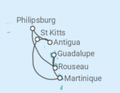 Itinerário do Cruzeiro Guadalupe, Sint Maarten, Antígua E Barbuda, São Cristóvão E Neves - MSC Cruzeiros