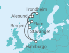 Itinerário do Cruzeiro Noruega - AIDA