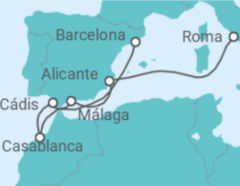 Itinerário do Cruzeiro Magnifico Mediterrâneo e Atlântico - MSC Cruzeiros