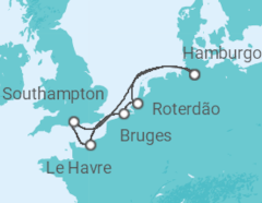 Itinerário do Cruzeiro Alemanha, Reino Unido, França, Bélgica - MSC Cruzeiros