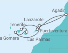 Itinerário do Cruzeiro Ilhas Canárias - AIDA
