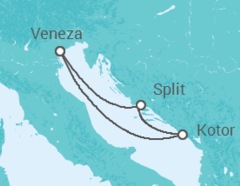 Itinerário do Cruzeiro Montenegro, Croácia - MSC Cruceros