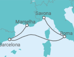 Itinerário do Cruzeiro Espanha, Itália TI - Costa Cruzeiros