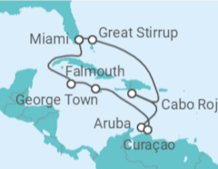 Itinerário do Cruzeiro Aruba, Curaçao, Jamaica - NCL Norwegian Cruise Line