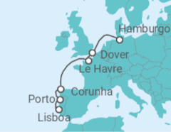 Itinerário do Cruzeiro Portugal, Espanha, França, Reino Unido TI - Costa Cruceros