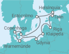 Itinerário do Cruzeiro Polónia, Lituânia, Letónia, Estónia, Finlândia, Suécia, Dinamarca - MSC Cruzeiros