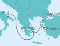 Itinerário do Cruzeiro Grécia, Turquia - MSC Cruceros