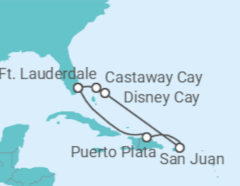 Itinerário do Cruzeiro Porto Rico - Disney Cruise Line