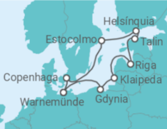 Itinerário do Cruzeiro Dinamarca, Alemanha, Polónia, Lituânia, Letónia, Estónia, Finlândia, Suécia - MSC Cruzeiros
