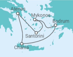 Itinerário do Cruzeiro Grécia, Turquia - Virgin Voyages