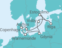 Itinerário do Cruzeiro Dinamarca, Alemanha, Polónia, Suécia, Letónia - MSC Cruzeiros