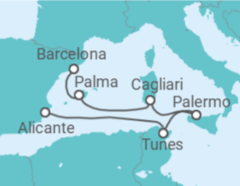 Itinerário do Cruzeiro Tras las huellas del Mediterráneo TI - Corazul Cruceros