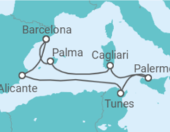 Itinerário do Cruzeiro Barcelona - Buenavista TI - Corazul Cruceros