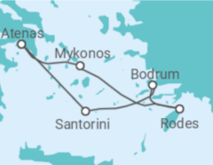 Itinerário do Cruzeiro Grécia, Turquia - Virgin Voyages