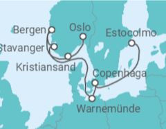 Itinerário do Cruzeiro Dinamarca, Alemanha, Noruega - MSC Cruceros