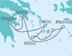 Itinerário do Cruzeiro Grécia - Ponant