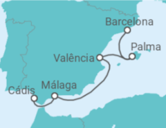 Itinerário do Cruzeiro Espanha - Ponant