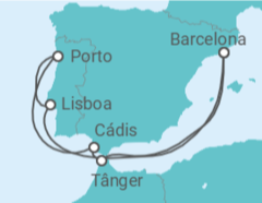 Itinerário do Cruzeiro Portugal, Espanha, Marrocos TI - Celebrity Cruises