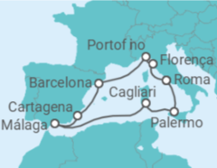 Itinerário do Cruzeiro Itália, Espanha TI - Celebrity Cruises