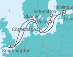 Itinerário do Cruzeiro Dinamarca, Finlândia, Estónia, Suécia TI - Celebrity Cruises