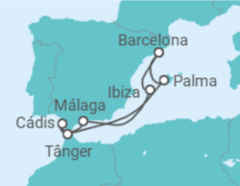Itinerário do Cruzeiro Espanha, Marrocos TI - Celebrity Cruises