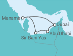 Itinerário do Cruzeiro Emirados Árabes TI - AIDA