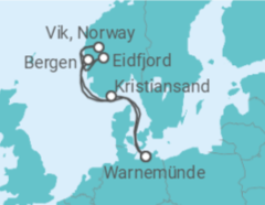Itinerário do Cruzeiro Noruega TI - AIDA