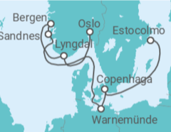 Itinerário do Cruzeiro Dinamarca, Alemanha, Noruega - MSC Cruzeiros