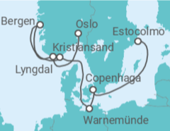 Itinerário do Cruzeiro Dinamarca, Alemanha, Noruega - MSC Cruzeiros