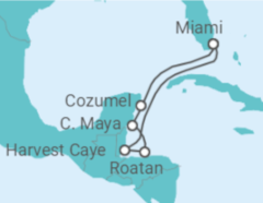 Itinerário do Cruzeiro Honduras, México - NCL Norwegian Cruise Line