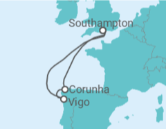 Itinerário do Cruzeiro Espanha - Disney Cruise Line