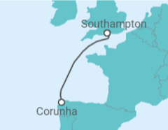 Itinerário do Cruzeiro Espanha - Disney Cruise Line