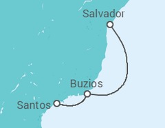 Itinerário do Cruzeiro Brasil - MSC Cruceros