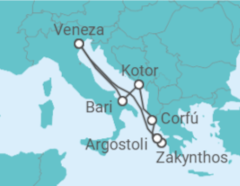 Itinerário do Cruzeiro Itália, Montenegro, Grécia - Costa Cruzeiros