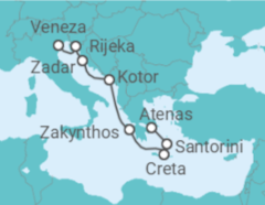Itinerário do Cruzeiro Grécia, Montenegro - Costa Cruzeiros