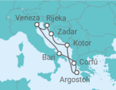 Itinerário do Cruzeiro Grécia, Montenegro, Itália - Costa Cruzeiros