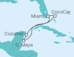 Itinerário do Cruzeiro México - Royal Caribbean