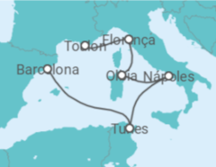 Itinerário do Cruzeiro Itália, Tunísia TI - Corazul Cruceros