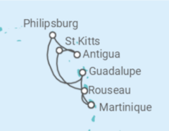 Itinerário do Cruzeiro Guadalupe, Sint Maarten, Antígua E Barbuda, São Cristóvão E Neves - MSC Cruzeiros