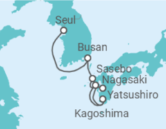 Itinerário do Cruzeiro Coreia Do Sul, Japão TI - Costa Cruzeiros