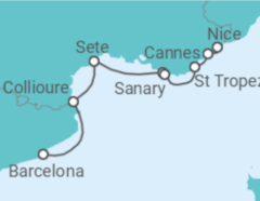 Itinerário do Cruzeiro França - Seadream Yacht Club