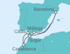 Itinerário do Cruzeiro Espanha, Marrocos - Royal Caribbean