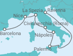 Itinerário do Cruzeiro França, Itália - Royal Caribbean